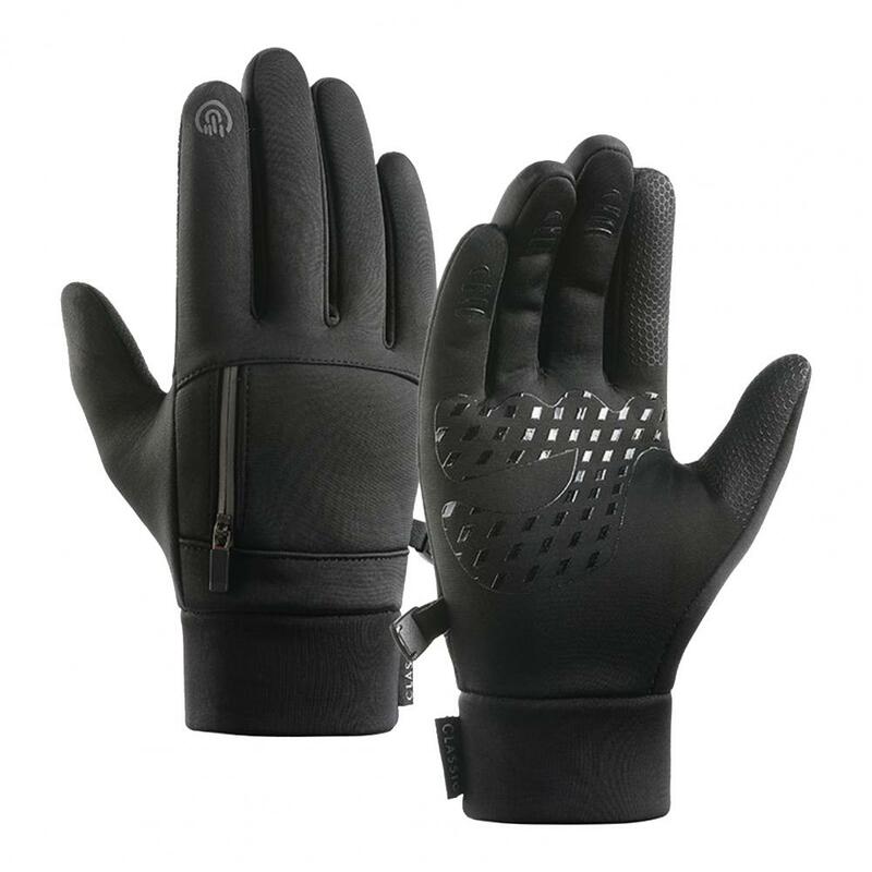 1 para praktyczne antypoślizgowe ciepłe rękawiczki ciepłe wiatroodporne rękawice sportowe dla Unisex