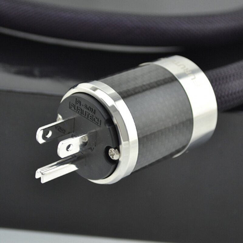 FURUTECH-Cable de alimentación alfa-occ Alpha PS-950-18, fibra de carbono insignia, mejora de fiebre, versión de Cable de alimentación de CA