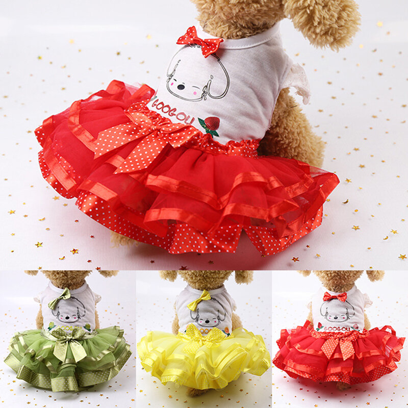 Dog Clothes for Small Dogs Dress Sweety Princess Dress Spring Autumn Puppy Small Dog Lace Princess Chihuahua Dog Mascotas Roupa