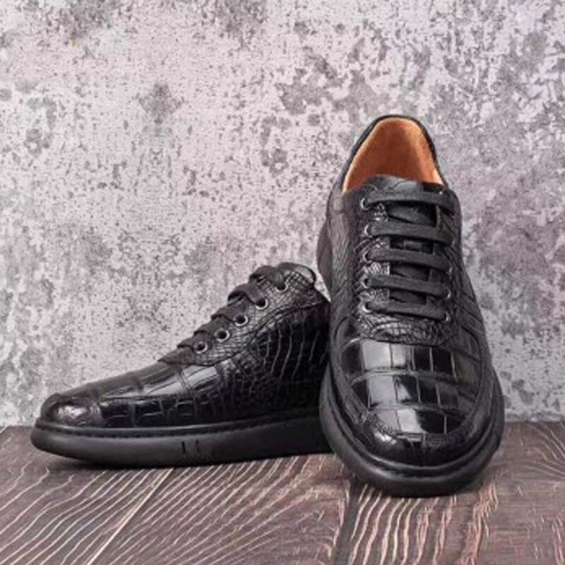 Rvh nova chegada pele python sapatos masculinos sapatos de lazer antiderrapante respirável sapatos de moda tendência nova pele python sapatos masculinos