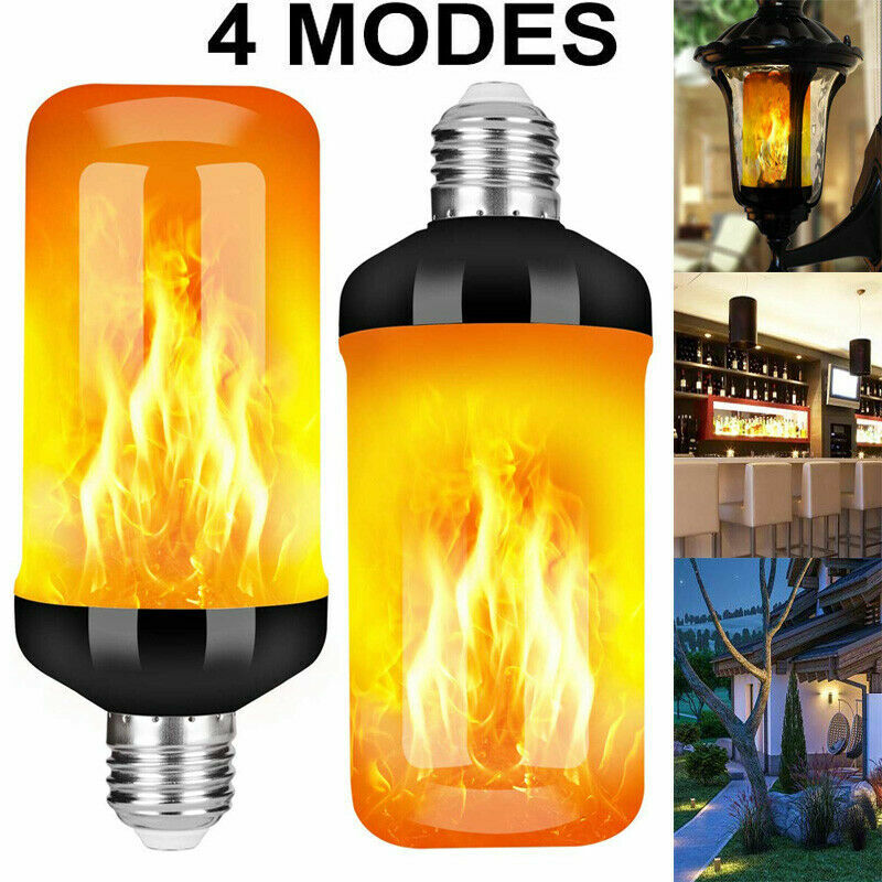 Bombilla de emulación parpadeante, 6W, E27, E26, B22, lámpara de fuego con efecto de llama, 99 LED, 4 modelos, CA 85-265V