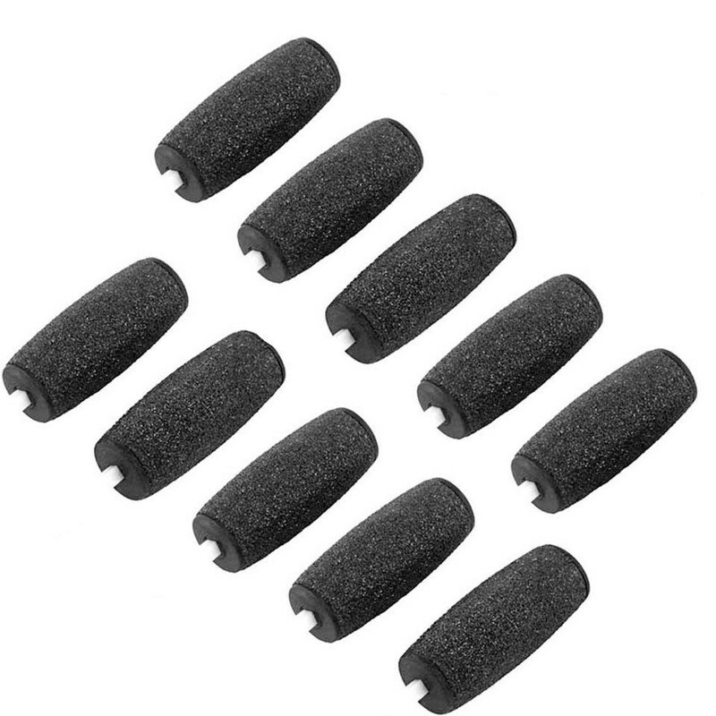 10pc Blue black Replacements Roller Heads For Pro Pedicure Foot Care Tool Scholls Feet Electronic Foot File Rollers Skin Remover