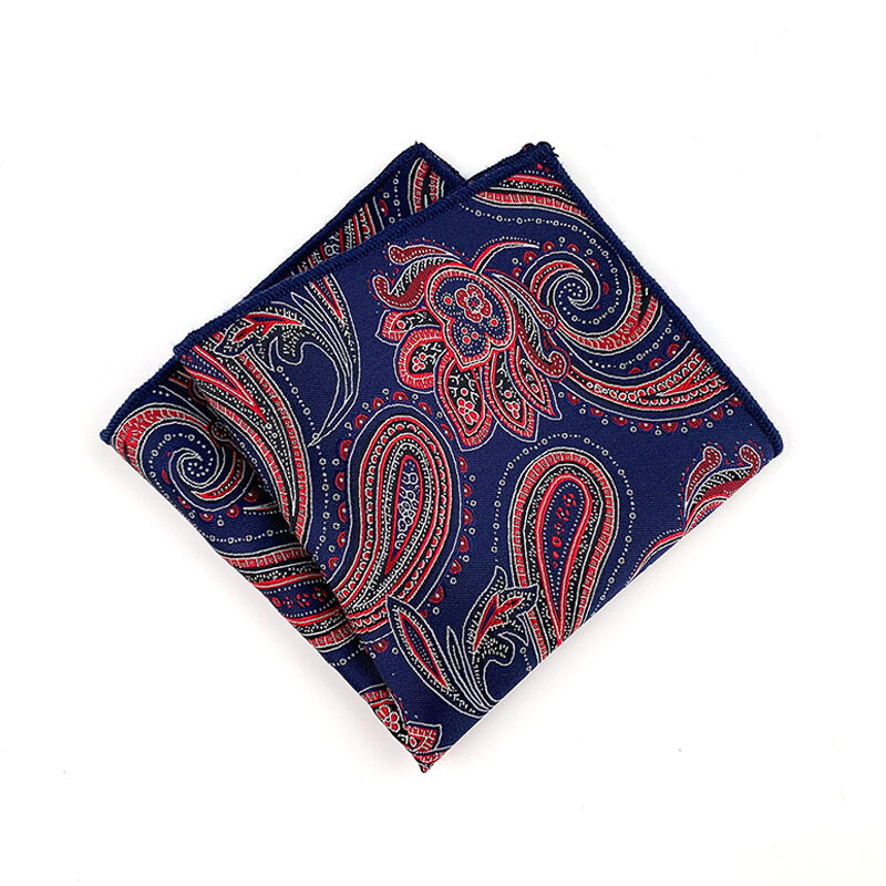 Pañuelo de seda clásico para hombre, pañuelo de seda de Cachemira Multicolor, Cuadrado de bolsillo, Jacquard de negocios, colorido