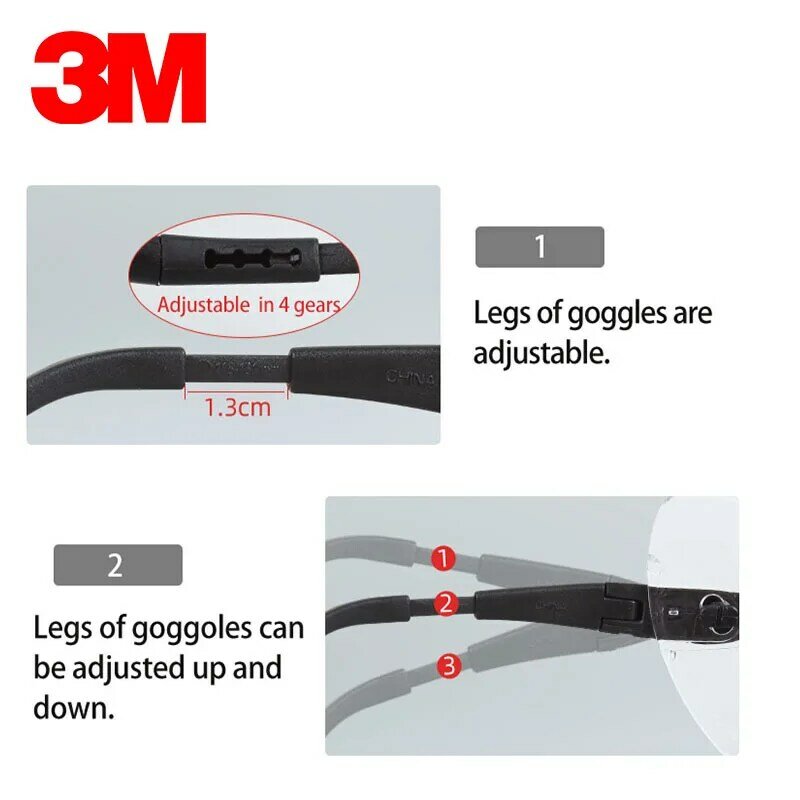 3M 12308 Multi-purpose goggles Genuine security 3M safety goggles Can be worn nearsighted glasses protect glasses