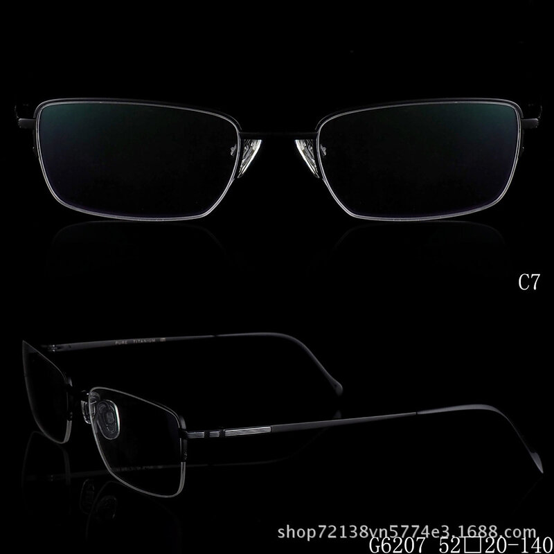 Pure Titanium Men's Simple Half-Frame Myopia Can Be Matched with Presbyopia Photo Frame Ultra Light Non-Allergic Non-Fading