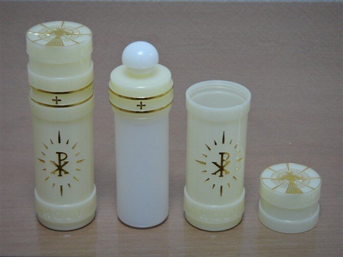 Botellas de agua santa portátil botella católica regalo habitación decoración Escritorio