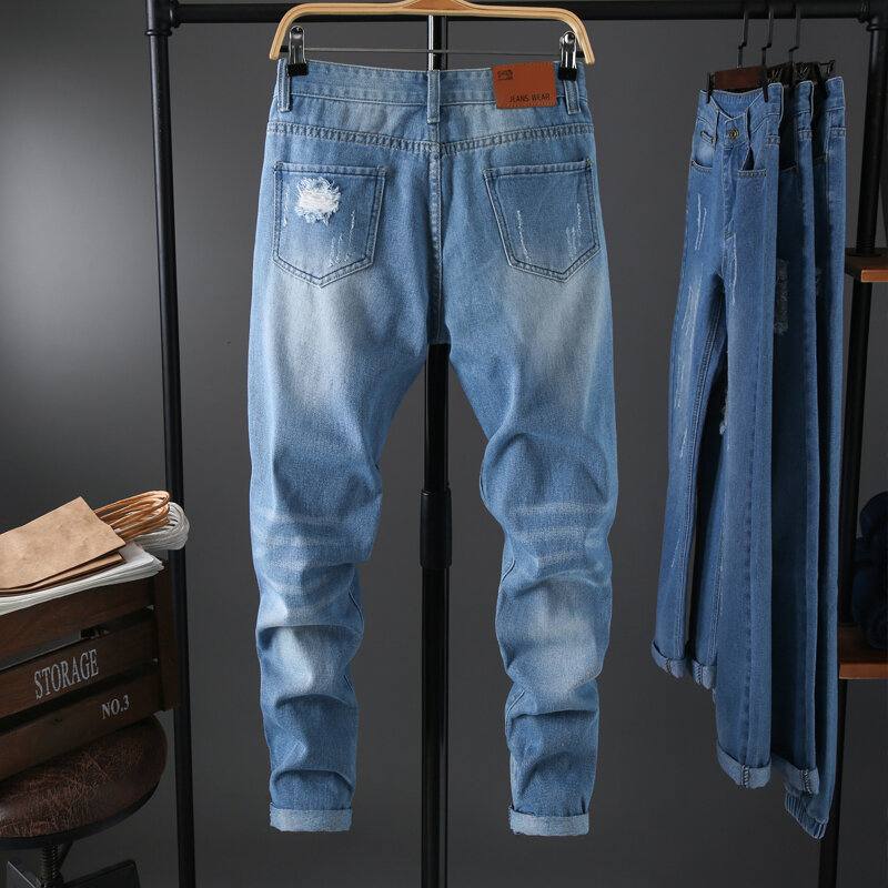 2021 new arrival spring jeans men fashion elasticity men's jeans male cotton jeans pants,size 28-36 N660