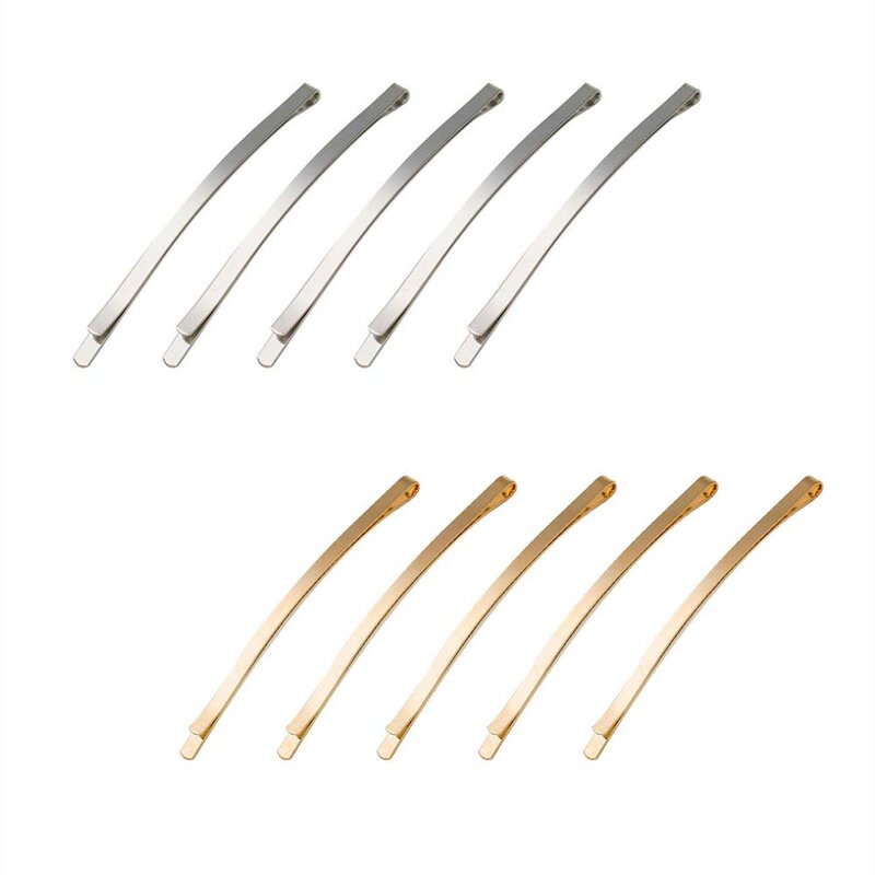 5 buah DIY logam jepit rambut jepret emas perak jepit rambut perempuan jepit rambut cakar untuk wanita dewasa Aksesori rambut