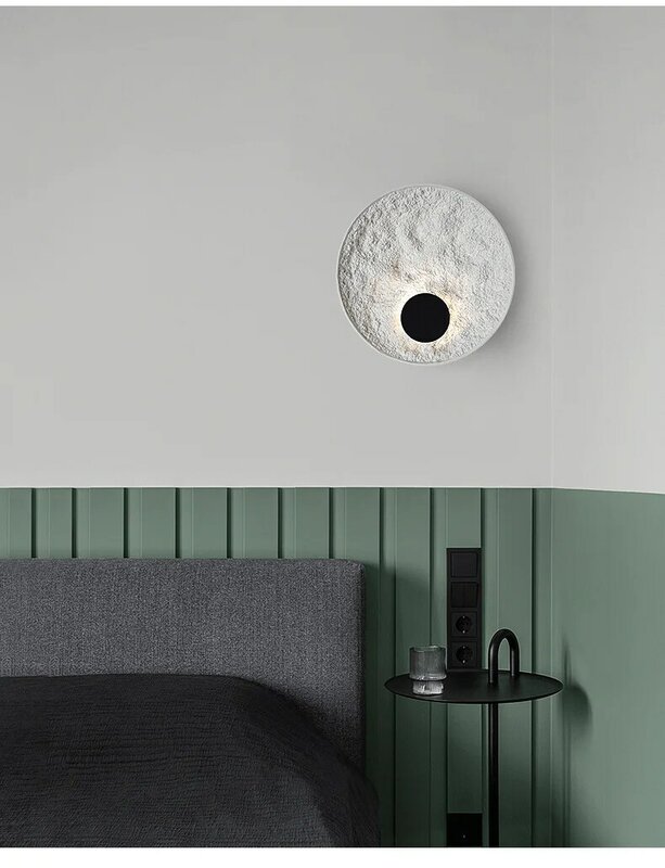 Nordic Loft Resin Art Circle lampade da parete soggiorno camera da letto comodino sala illuminazione interna apparecchi Detor casa applique