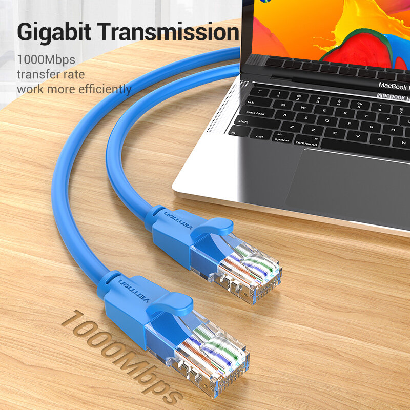 Vention Cabo Ethernet para Laptop Router, Patch Cord, 4 par trançado, Internet, UTP, Cat 6, RJ45