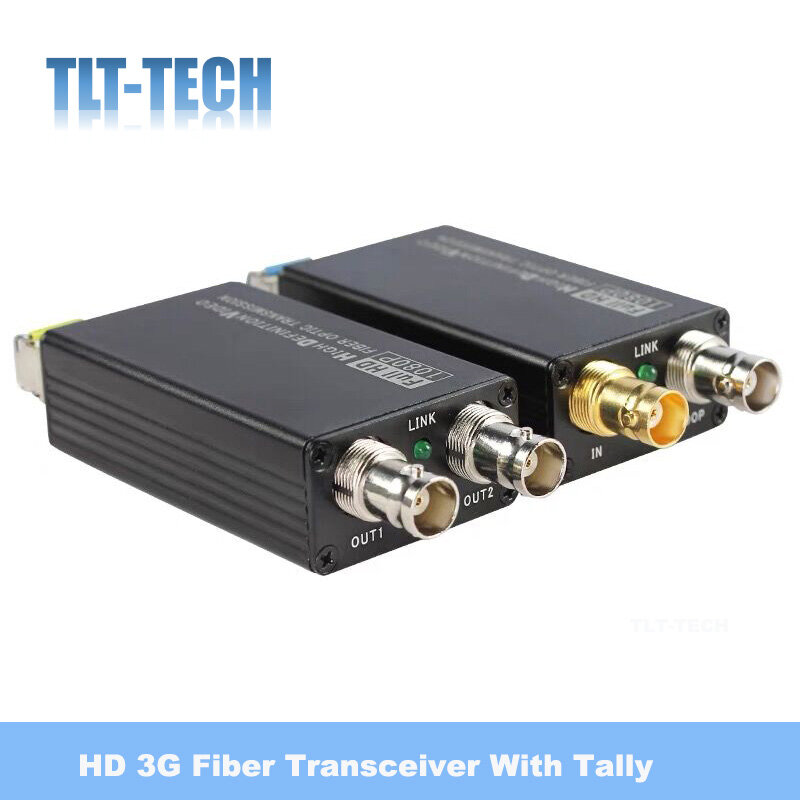 Transceiver Serat Tipe Mini HD 3G-SDI dengan Penghitungan dan Perulangan 20KM SM LC BIDI Konverter Video Serat Optik