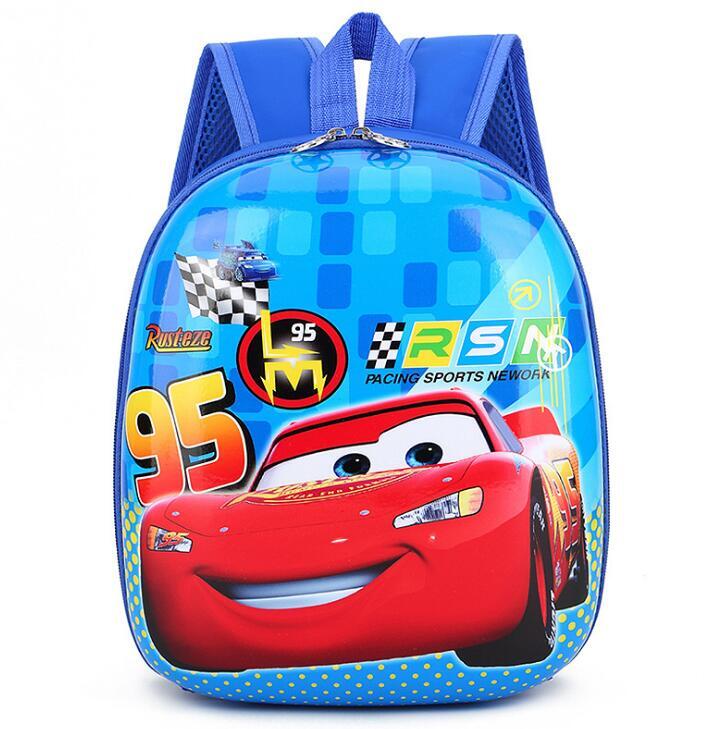 Disney Children's Cartoon frozen Elsa Anna Backpack For Girls 95 car boys pattern bag Kindergarten Schoolbag Cute