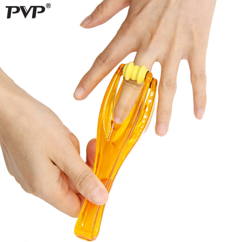 New Arrival 1 Pcs Hand Finger Massager Acupressure Dual Roller Joint Relaxing Beauty Plastic Massage Tool for Blood Circulation