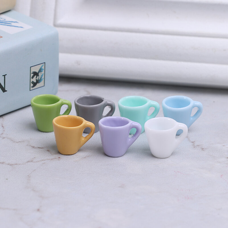 10 sztuk Mini miniaturowy domek dla lalek kawa herbata kubek wina kuchnia pokój jedzenie napój zastawa stołowa dekory akcesoria dla lalek