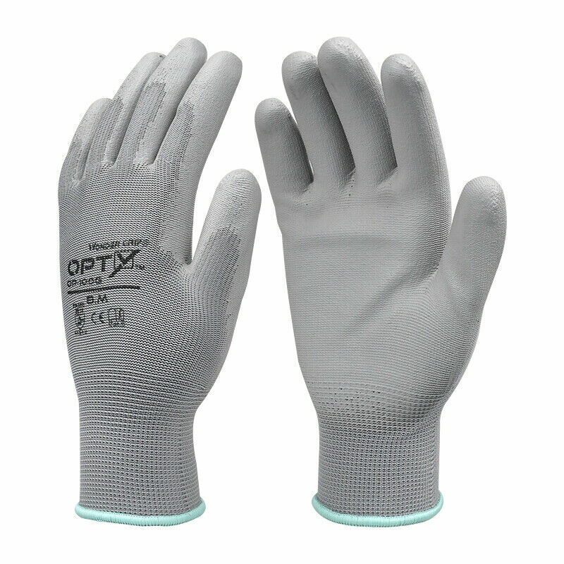 10 par rękawiczki do sprzątania antypoślizgowe odporne na zużycie oddychające prace robocze ogród PU rękawice robocze rękawice ochronne