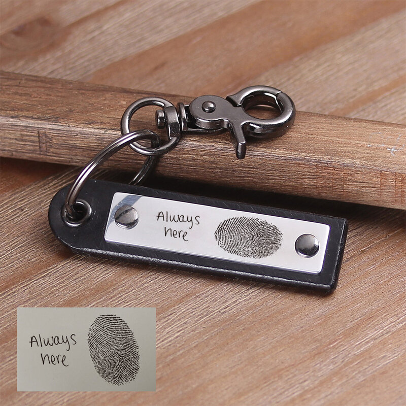 Нержавеющая сталь металлический кожаный винтажный брелок для ключей-Персонализированные почерк настройки-детский Стеганный пуховик, кольцо для ключей
