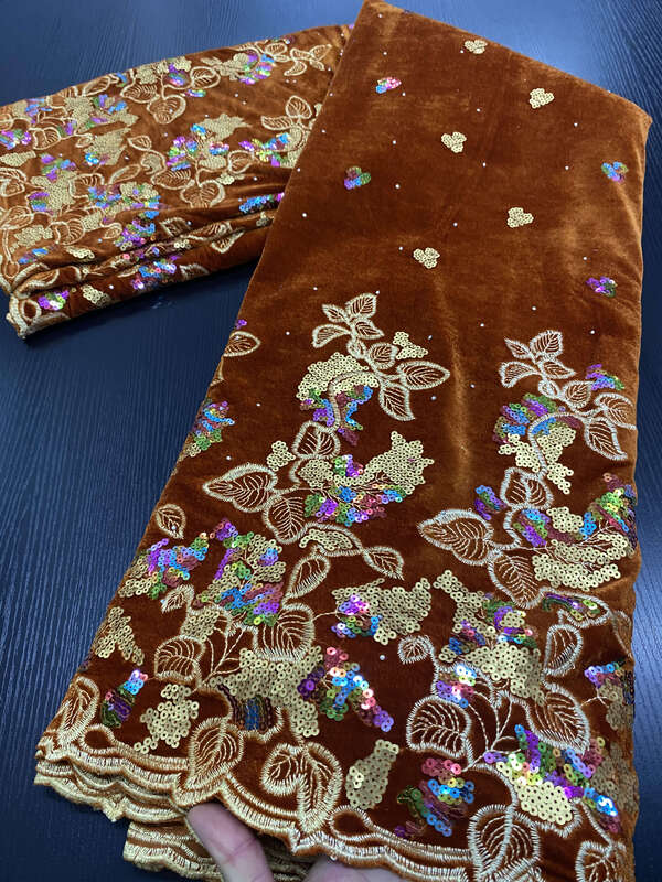 Nigeryjczyk aksamitne koronki tkaniny 2020 wysokiej jakości koronki afryki koronki tkaniny ślubne francuski koronki materiał do szycia sukni YA3386B-2