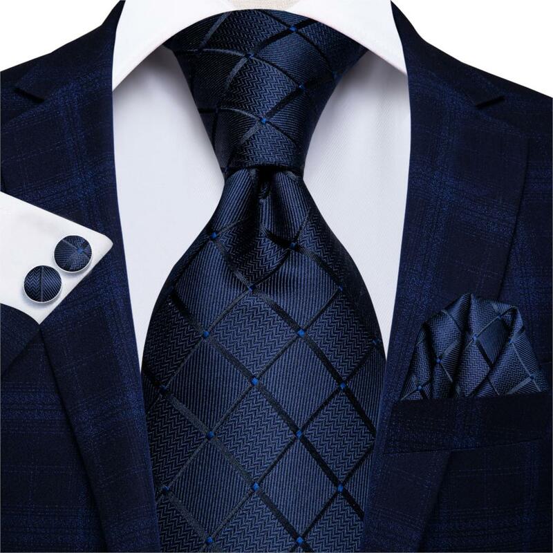 Hi-Tie – Cravate Paisley Unie Noire en Soie pour Homme, Affaire, Luxe, Formel, Mariage, 100 %, 8,5 cm