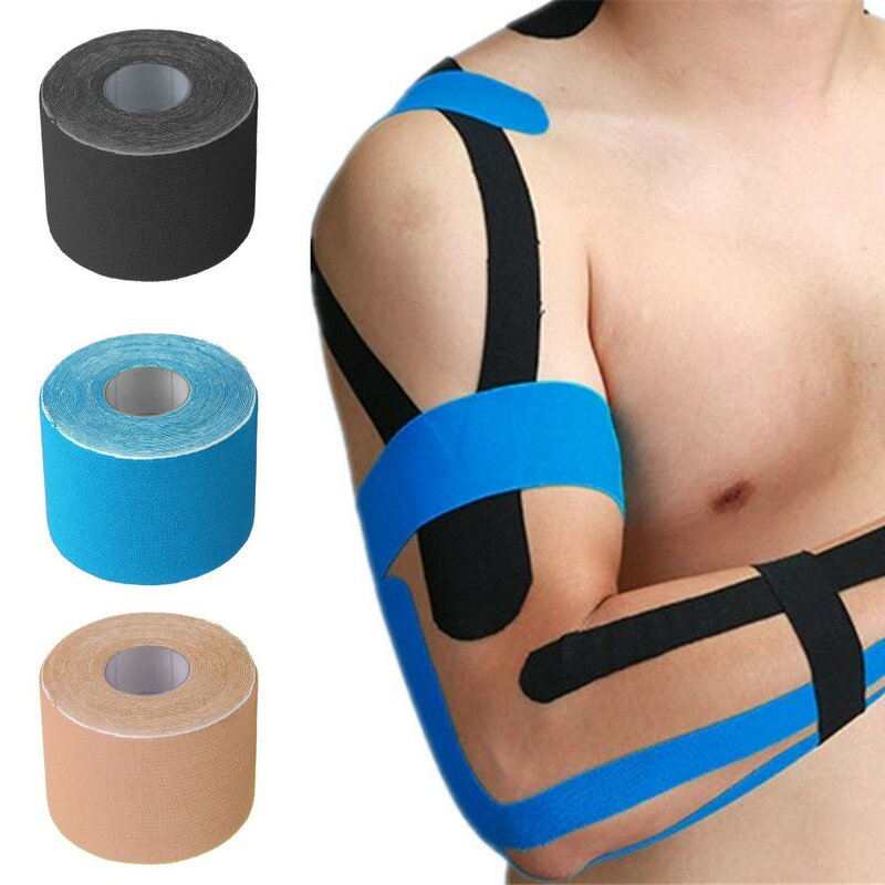 1 Roll 5cm X 5m Kinesiology Tape Muscle Bandage Sports KT Muscle Injury Strain Support Physio Sports Pain Relief Stickers
