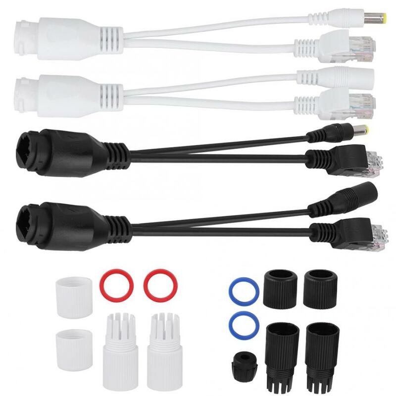 Набор инжекторов POE/разветвителей, 10 пар, с водонепроницаемой крышкой, Пассивный кабель адаптер питания через Ethernet, коммутатор POE
