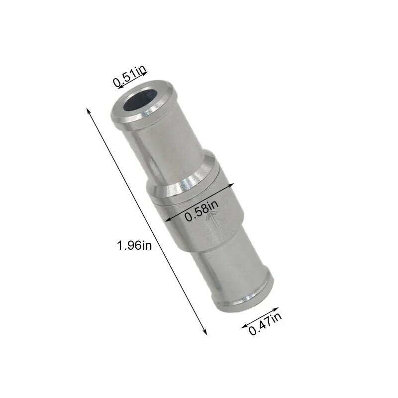 Válvula de retención unidireccional de aleación de aluminio de 6-12mm, válvula de retención de combustible, gasolina, diésel, para bombas de agua y aceite de coche