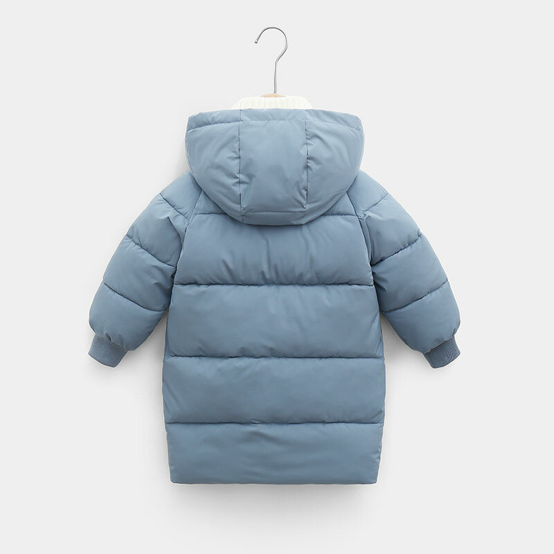 子供用の綿パッド入りパーカー,2〜12歳の男の子と女の子用の暖かいロングジャケット,冬用衣類