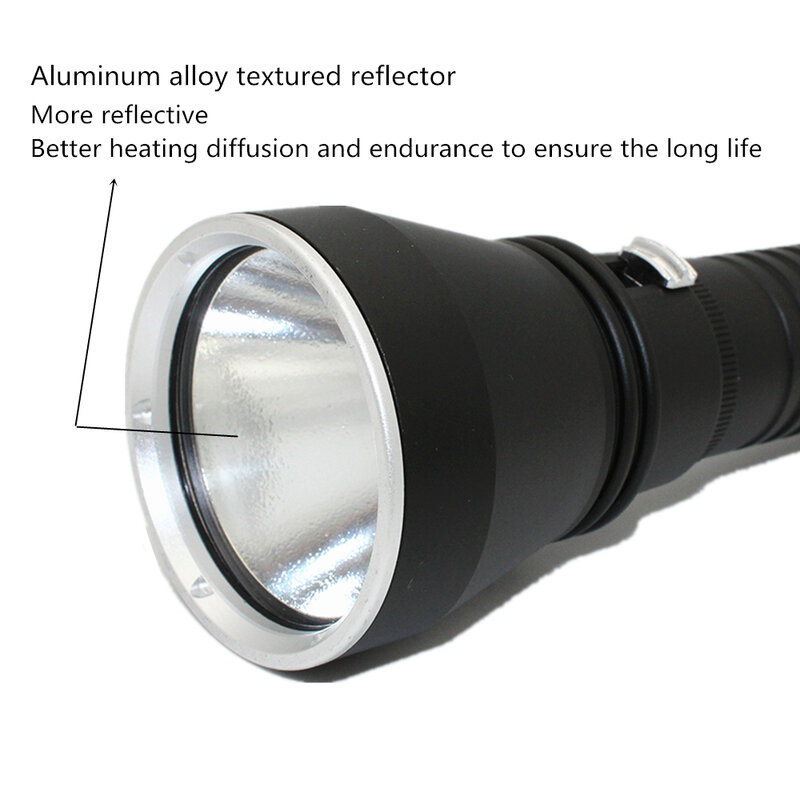 مصباح يدوي مقاوم للماء للغوص XHP70 LED أبيض/أصفر ضوء تحت الماء sucba الغوص التصوير spearfishing الشعلة 2x22650 + شاحن