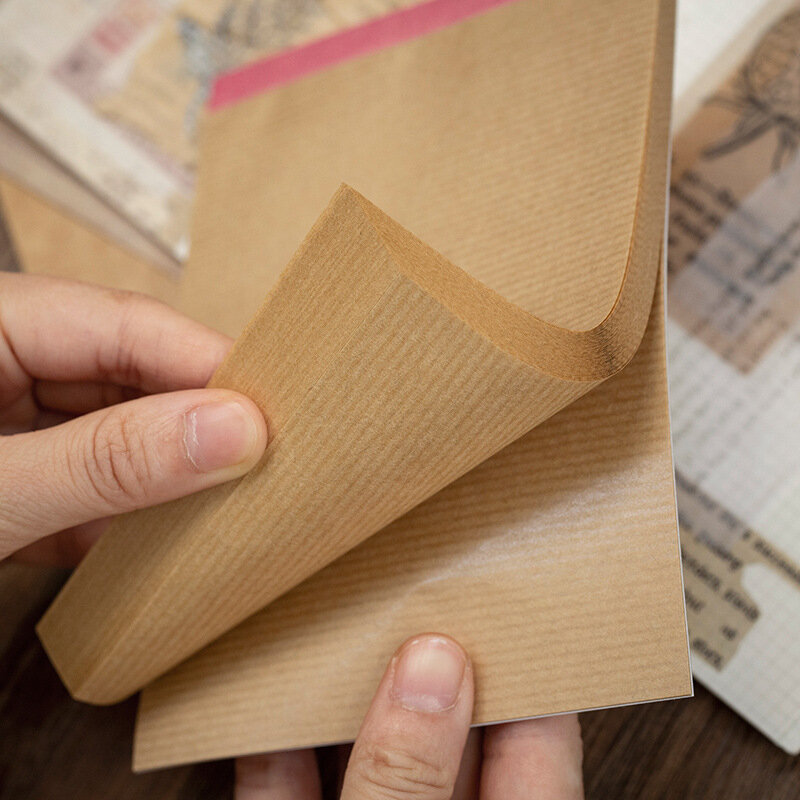 100 arkuszy Retro cebula papierowy notes do robienia notatek Vintage tło papierowy materiał notes wiadomość karteczki do notowania notatnik terminarz planer