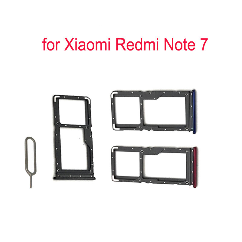 Dla XIAOMI Redmi Note 7 Adapter karty SIM karty SIM dla Xiaomi Note 7 oryginalna obudowa nowy uchwyt karty Micro SD taca wymiana