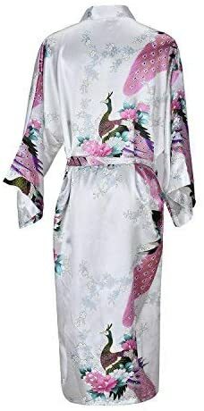 ผ้าไหมซาตินเจ้าสาวงานแต่งงานเจ้าสาว Robe Floral เสื้อคลุมอาบน้ำ Kimono Robe Robe Robe Robe อาบน้ำแฟชั่น Dressing Gown สำหรับผู้หญิง