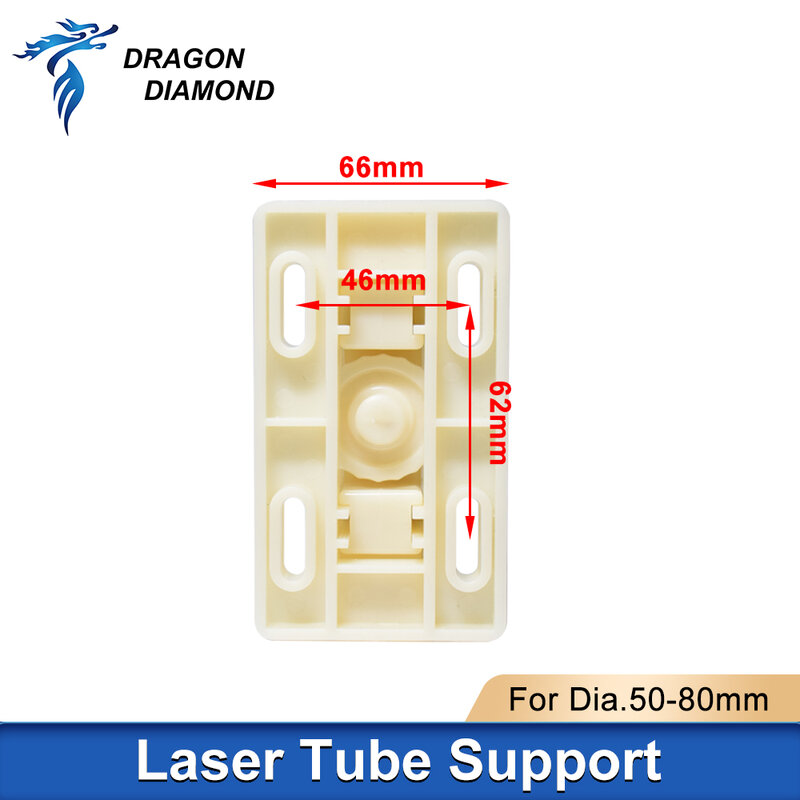 Soporte de tubo láser Co2, soporte de ajuste Dia.50-80mm, plástico Flexible para corte de tubo láser CO2, 2 unidades por lote