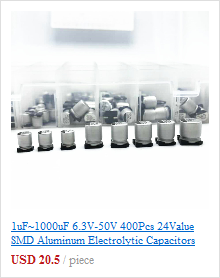 12 Buah/Lot 6.3V 220Uf SMD Kapasitor Elektrolitik Aluminium Ukuran 6.3*5.4 220Uf 6.3V