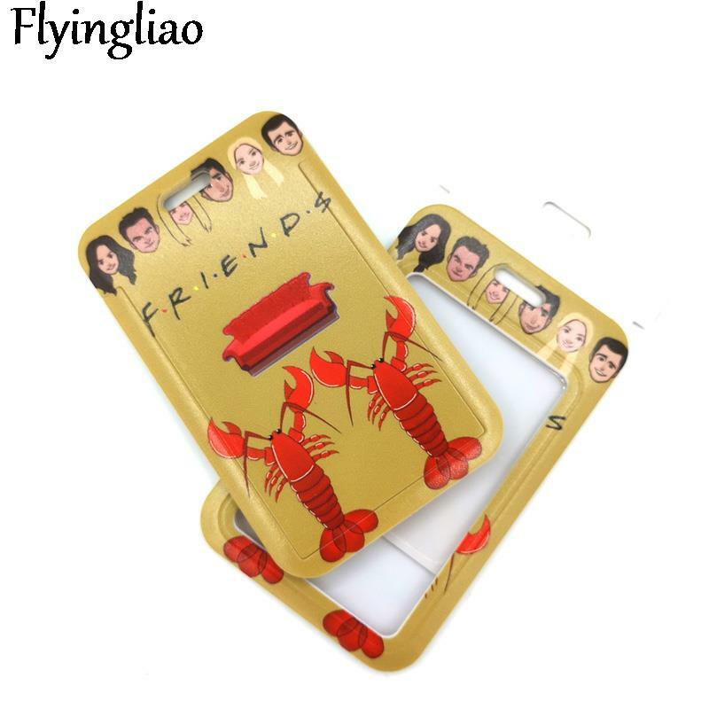 Friends Tv show Lanyard Credit Card ID Holder Bag Student Women Travel Card Cover Badge Car Keychain Decorations
