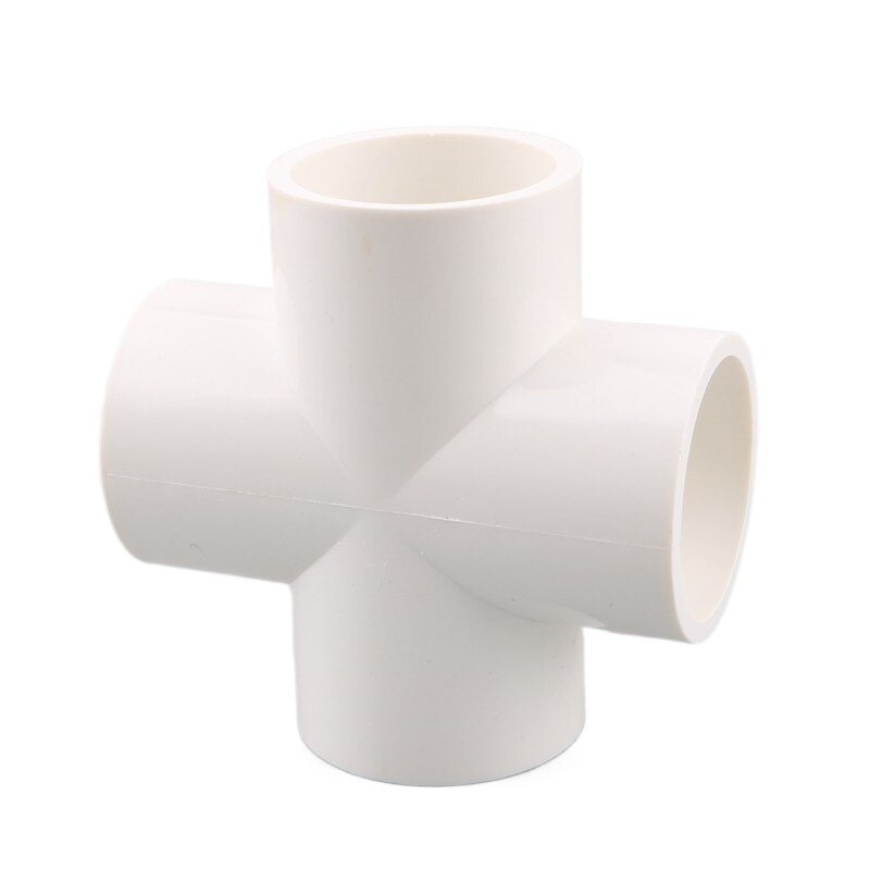 Conector branco da tubulação de água do PVC, Cotovelo reto Tee Cross Joints, 3 4 5 6 maneiras, 20 25 32mm, 1Pc