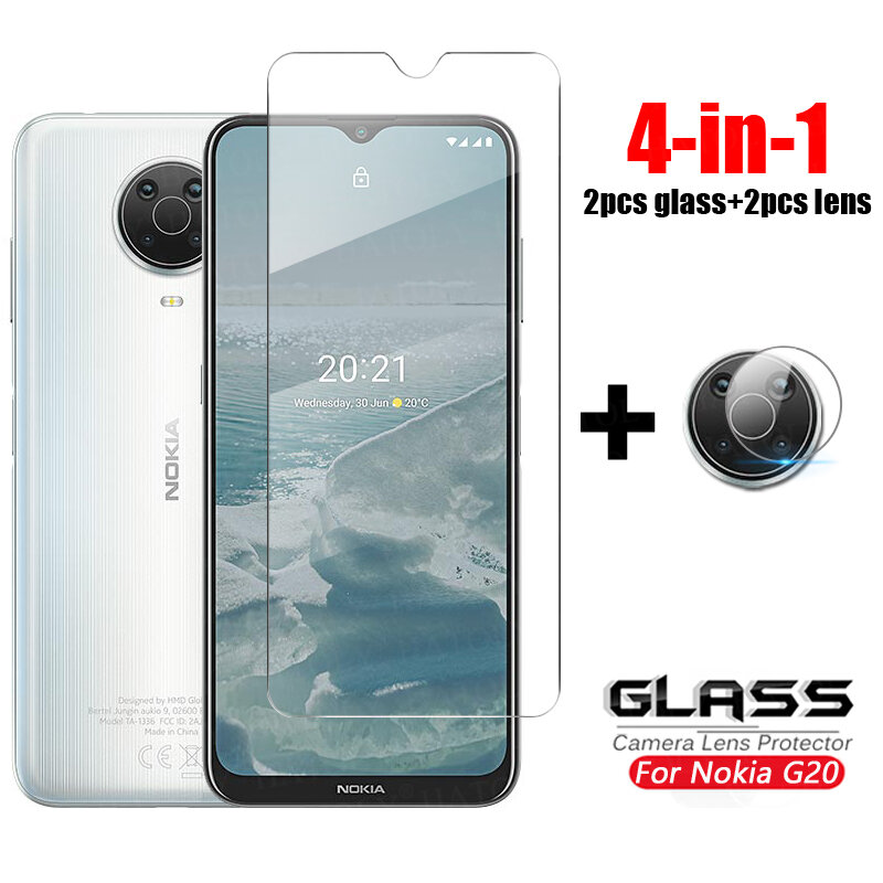Protetor de tela de vidro temperado para celular, câmera lente filme para nokia g10, g20, x10, x20, 1.4, 2.4, 3.4, 5.4, 1.3, 5.3, 7.2