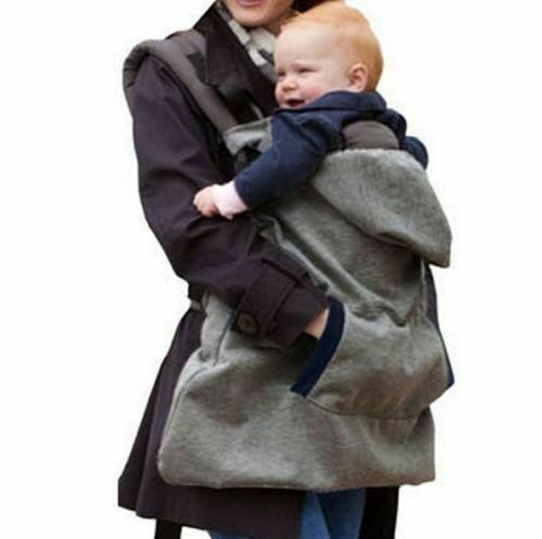 Накидка-переноска для новорожденных, удобная зимняя теплая накидка-слинг, одеяло серого цвета