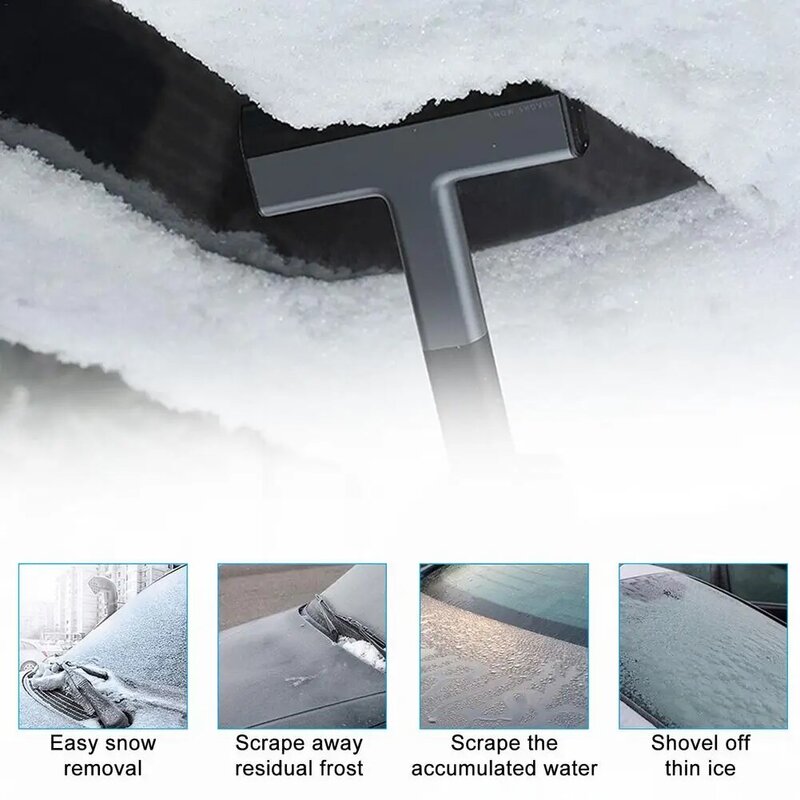 Rascador de hielo para coche, limpiaparabrisas para ventana, escarcha, removedor de nieve, herramienta de pala de nieve para coche de entrada