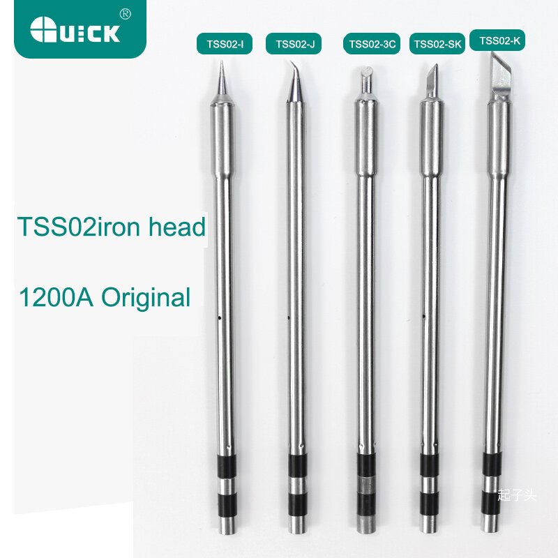 QUICK TS1200A ตะกั่วฟรี Soldering Iron TSS02-SK TSS02-I TSS02-3C TSS02-J TSS02-K TSS02-SK-01เชื่อมเหล็กเชื่อมปากกา