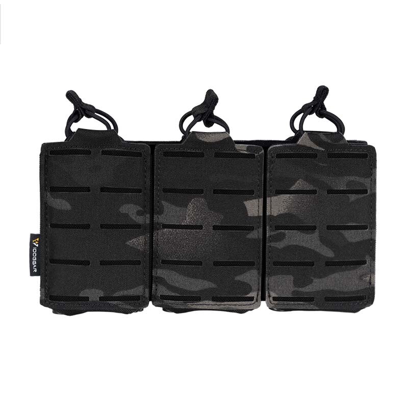 Тактическая Сумка LSR 5,56 Mag, тройная сумка для магазинов, сумка-переноска Военная для страйкбола M4 с лазерной резкой, Сумка с зажимом MOLLE