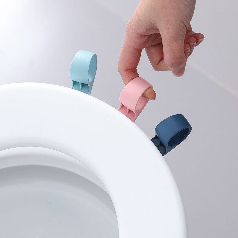 GOALONE Portable Toilet Cover Lifting Device Avoid Touching Toilet Lid Handle Bathroom WC Cartoon Toilet Seat Holder Accessories
