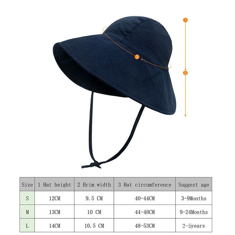 大きなブリム-男の子と女の子のための夏の日よけ帽,綿とリネンの帽子,ビーチ用,旅行用,ユニセックス,2m-4y