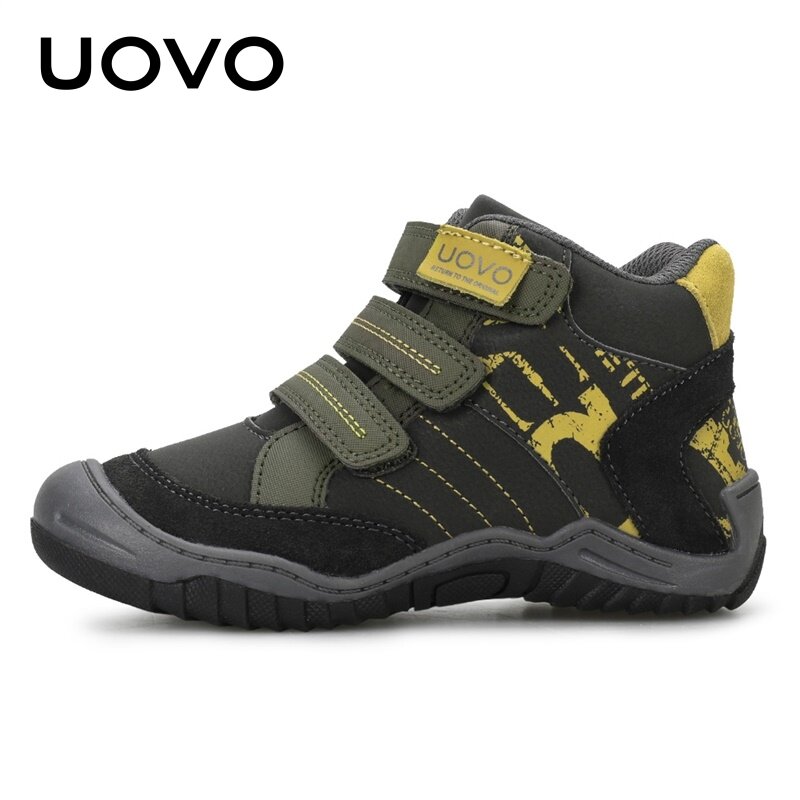 2023 UOVO New Arrival Mid-Calf Hiking Fashion Kids Sport Shoes Brand Outdoor Children Casual Sneakers For Boys Size #26-36