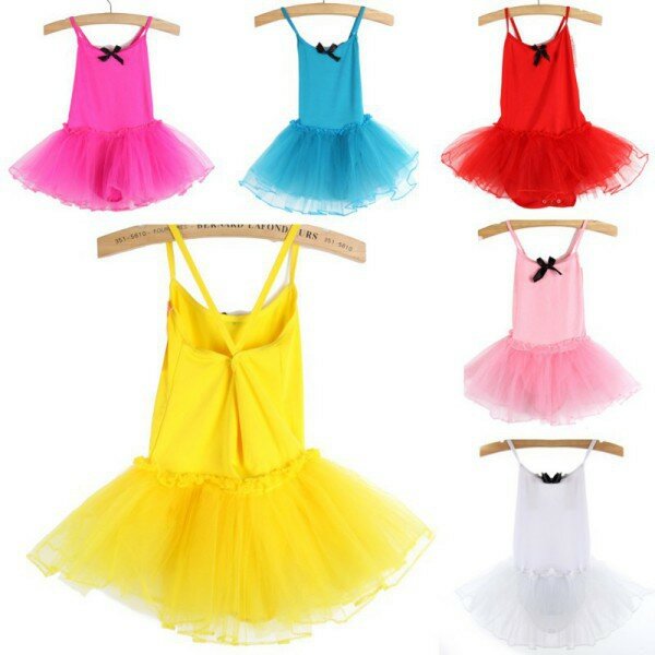 Leotards Cotton Ballet Dress Cute Child Girls Dance Dress Tutu Ballet Swan Show Sling Dancewears