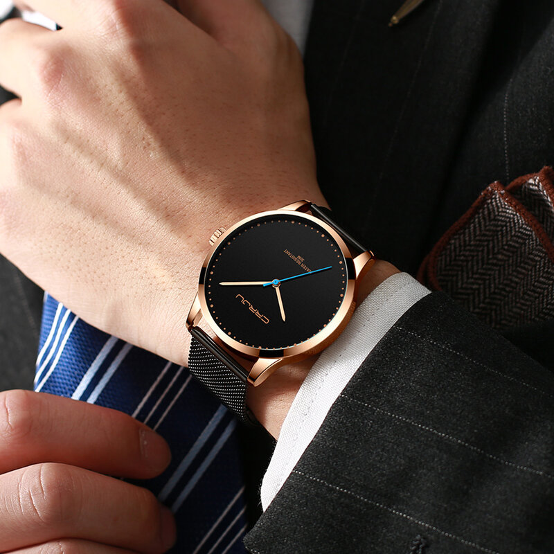 CRRJU męski zegarek Top marka luksusowy zegarek biznesowy wodoodporny zegar męskie zegarki sportowe mężczyźni zegarek kwarcowy Relogio Masculino