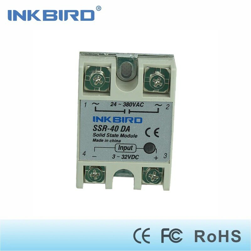Inkbird PID Temperatur Controller ITC-106VH + K Sensor + 40A SSR + Kühlkörper, solid State Relais für Sous Vide, Thermoelement K