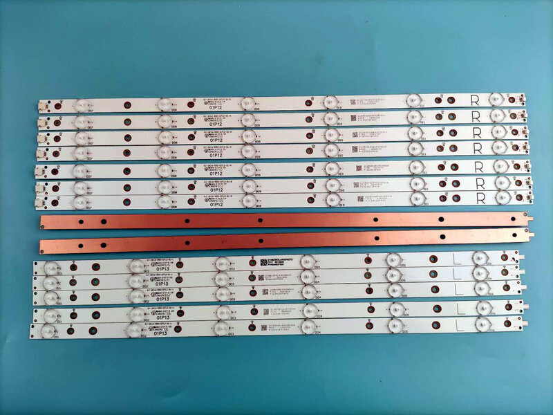 14 pz/set striscia di retroilluminazione a LED per AOC LE55U7970 KDL-55W650D GJ-2K16-550-D712-S1-L R TPT550F2 FHBN20.K 01 p13 01 p12 01 n30 01 n29
