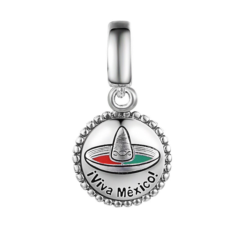 يناسب باندورا 925 سوار الأصلي الحب المكسيك Charms فضة الخرز لصنع المجوهرات الأساور Perle
