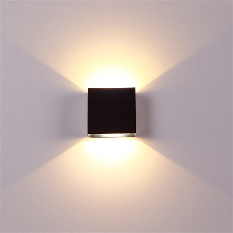 6W Wandlamp Woonkamer LED Armatuur Gangpad Wandkandelaar Slaapkamer LED Wandlampen Wit/Zwarte Kleur