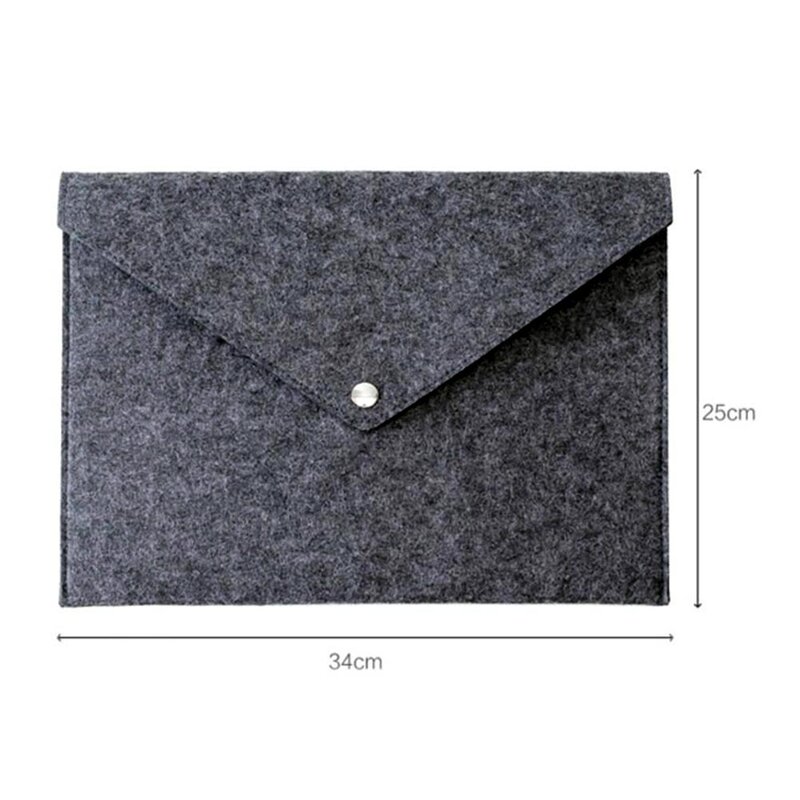 New Portable Simple Solid A4 Big Capacity Document Bag Business Briefcase File Folders Felt Filing Bags