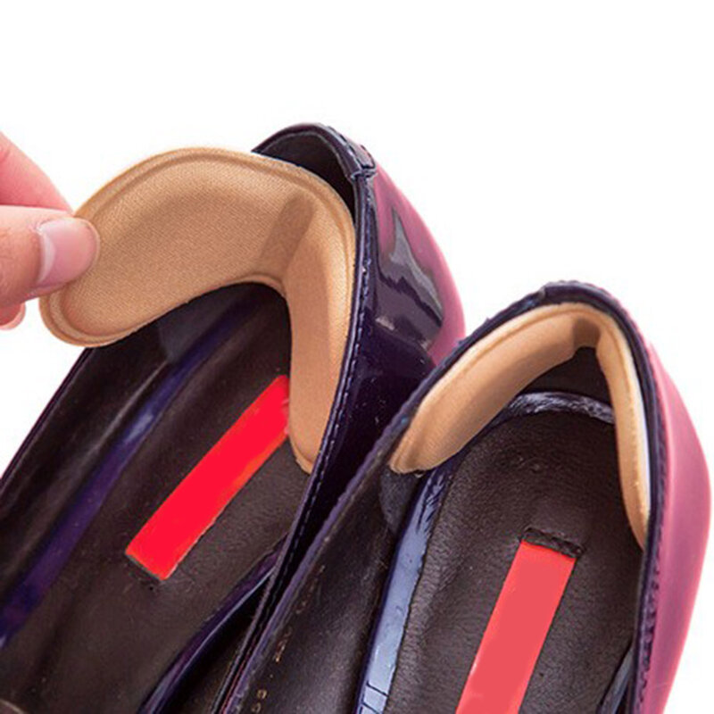 Moda 2 pçs prático pegajoso tecido sapatos de volta calcanhar inserções palmilhas almofadas almofada forro apertos de alta qualidade chaves & suportes